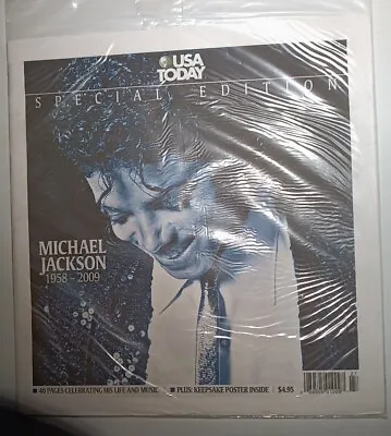 USA TODAY SPECIAL EDITION Michael Jackson Death RIP Newspaper Sealed Factory • $10