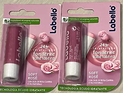 2 X SOFT ROSE LABELLO SHINE LIP BALM STICK 4.8g Each New • $16.99