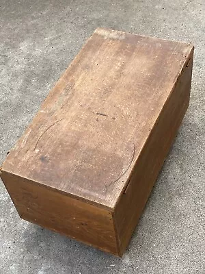 Vintage Milton Bradley Hennessey Wood Blocks Trunk Chest Storage Box With Wheels • $149.99