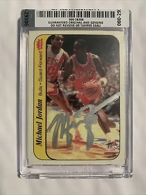 Michael Jordan 1986/87 Fleer Signed Auto Authentic Rookie Sticker Autograph Rc • $17999.99