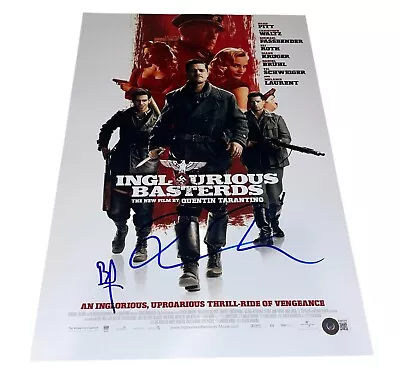 Quentin Tarantino Brad Pitt Signed Autograph 12x18 Photo Inglorious Bastards BAS • $1500