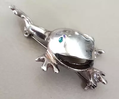 Vintage Mexican Silver Frog Pin For Good Luck 2  • $15.99