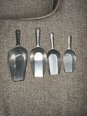Vintage Set Of 4 Aluminum Metal Measuring Scoops Made In Germany Flour Candy Etc • $20