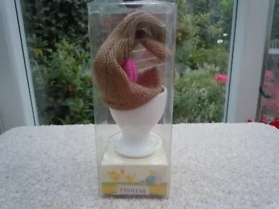 Easter Bunny 🐰 RABBIT EGG CUP & Novelty  Knitted Egg Cosy Boxed New • £4.50