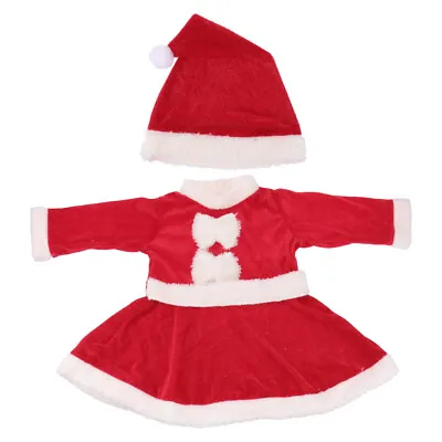  Christmas Suit For Girls Santa Outfits Child Clothing Costumes • £8.48