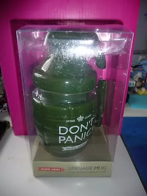 Dad's Army Dont Panic Green Grenade Mug And Lid Collectable • £9.50