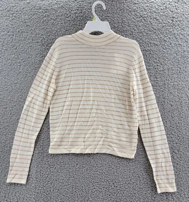 VINCE Saddle Sleeve Wool & Cashmere Blend Sweater Women's XS Off White/Vicuna • $40.02