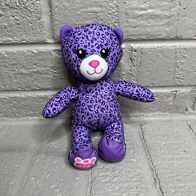 Build A Bear Purple Leopard Print Teddy Bear Mini Plush Stuffed Animal 8  • $11.05