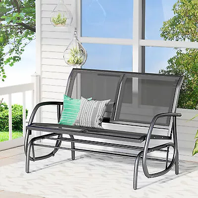 2-Person Outdoor Glider Bench Double Rocking Chair • $98.31