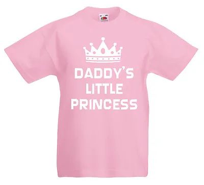 Daddys Little Princess - Gift T-Shirt For Ages 1 2 3 4 5 6 Year Old Girls • £7.64