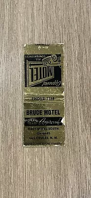 Bruce Motel Las Cruces New Mexico Vintage Matchbook Cover • $2.99