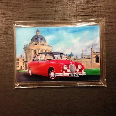 Jaguar Mk2 Inspector Morse Clear Rigid Plastic Fridge Magnet • £3