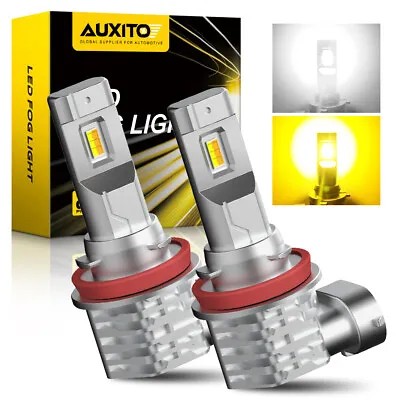 H11 H8 White/golden Yellow LED Fog Light Bulb Dual Color Switchback Strobe Flash • $26.78