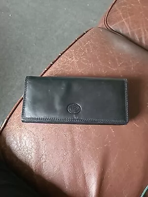 Leather Purse Wallet Organiser Extra Large Black Double Sided Top Brand RFID  • £25