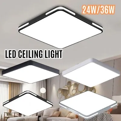 Modern LED Ceiling Light Square Panel Down Lights Bathroom Kitchen Bedroom Lamp • £18.99