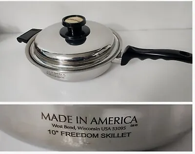 Rare* Kitchen Craft 10  Freedom Skillet West Bend Skillet Frying Pan Made In USA • $109.01