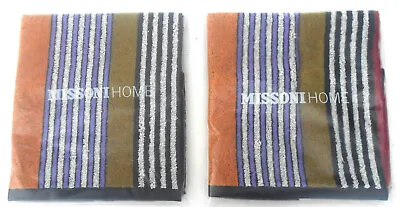 MISSONI HOME TWO HAND TOWELS  COTTON DOUBLESIDE 16x23.5 In 40x60cm NOAH 100 • $80