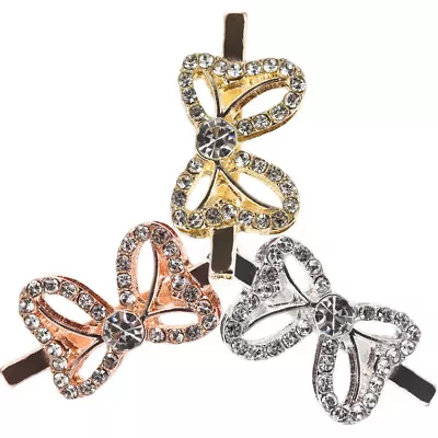  3 Pcs Metal Bow Strap Loop Smartwatch Charm Ring For Watchband • £6.38