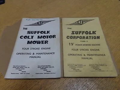 Suffolk Colt Mower Lawn Mower Manual User's Hand-book Operator Instruction Books • £20