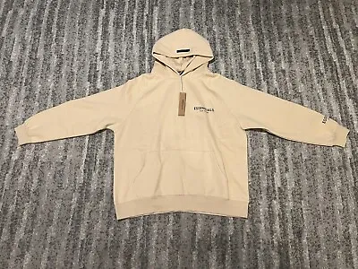 ** BRAND NEW ** Fear Of God Essentials Hoodie Light Tan Size LARGE ** • $68.99