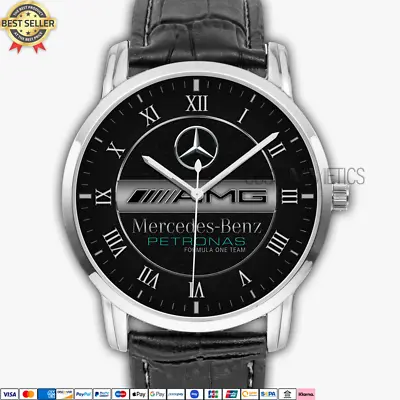 Mercedes Benz AMG Big Logo MC3 Quartz Watch Stainless Steel Men's Wristwatch • $37.90