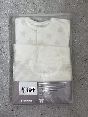Mamas & Papas Baby Boys / Girls Premium 3 Pack Sleep-suits - Size 6 - 9 Months • £14.99