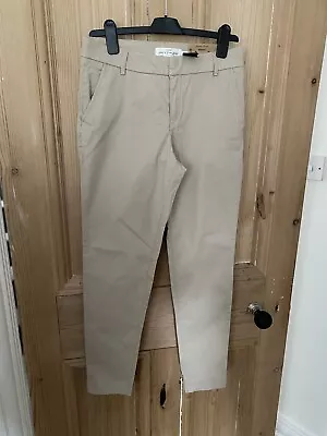 H & M Womens Regular Fit Beige Chino Size 12 NWTag • £5