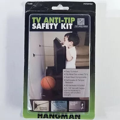 Hangman TV Anti-Tip Safety Kit TV400 Child Proof Flat Screen Mount Hanger LCD • $17.97