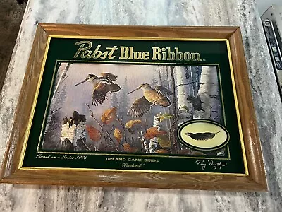 1996 Pabst Blue Ribbon Beer Upland Game Birds  Woodcock  Print Beer Sign • $75