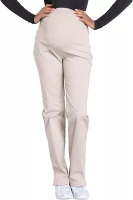 Cherokee Maternity Scrub Pants For Women Workwear Soft Stretch WW220( KhakiL) • $11.99