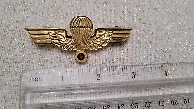 Paratrooper Basic Jump Gold Colored Wings Pin Badge 3   • $15