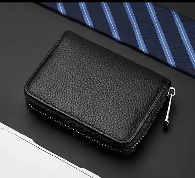 Leather Card Holder Purse Women Men Outdoor Wallet Credit Card Organizer UK • £4.99