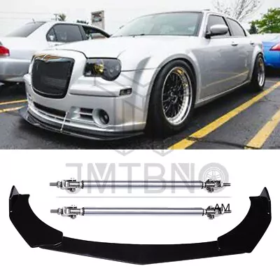 For Chrysler 300 C Front Bumper Lip Chin Splitter Spoiler Body Kits + Strut Rods • $98.99