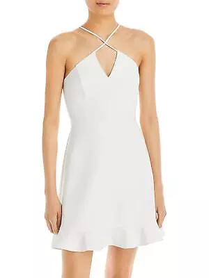 Aidan By Aidan Mattox Women's Crisscross Straps Dress White Size 4 • $38.15