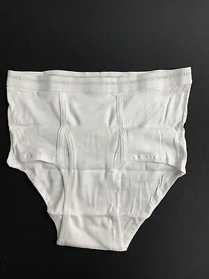 Vintage Hanes Men's White Briefs Size L New 100% Cotton • $12.78