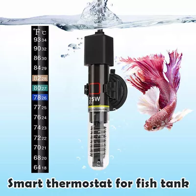 25/50W Aquarium Heater Submersible Fish Tank Auto Water Thermostat Water Heater • $16.59