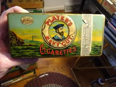 Vintage  PLAYER'S NAVY CUT CIGARETTES TIN  VG Nice 1 • $124.99