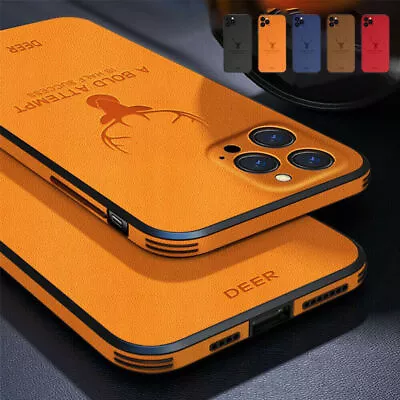 $10.44 • Buy For IPhone 14 Pro Max 14 Plus 14 Pro 14 Case Deer Leather Silicone Back Cover
