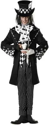 California Costume Dark Mad Hatter Adult Men Fairy Tales Halloween Outfit 01101 • $32.16