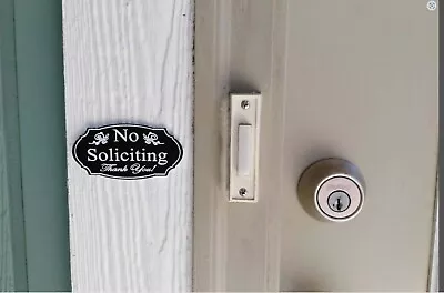 Elegant No Soliciting Sign For Doorbell Easy Mount Adhesive Strip Included • $7.99