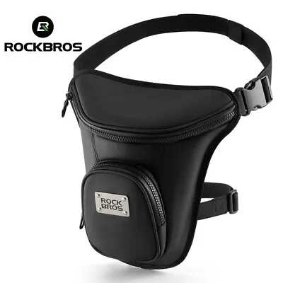 ROCKBROS Motorcycle Waist Bag Bike Leg Strap Bag Detachable Large Pack Portable • $21.99