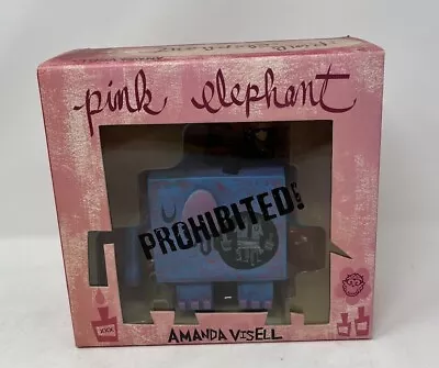 Munky King Amanda Visell Pink Elephant Prohibition Designer Vinyl Art Toy Ltd • $175