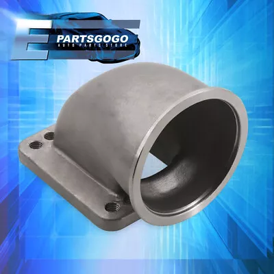 3.5  V-Band T3 T4 Exhaust Turbo Charger Flange Steel 90 Elbow Conversion Adapter • $43.99