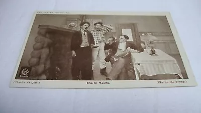 Charlie Chaplin Red Letter Photocard Essanay Silent Movie Postcard RPPC • £3.75