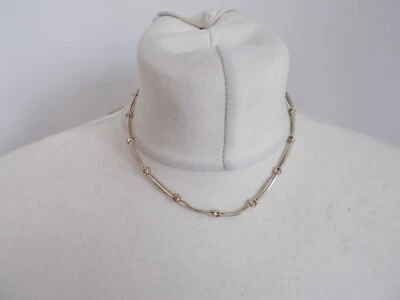 £7.85 • Buy Costume Jewellery Statement Necklace  Silver Tone Chain Crosses  M&S