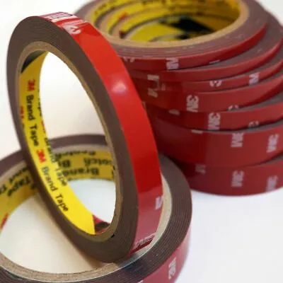 3M Double Sided Automotive Acrylic Adhesive Car Foam Tape 5/10/12/15/20MM • £3.75