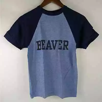 Vtg Adult Medium Velva Sheen Beaver College Blue T-Shirt Single Stitch 70s 80s • $60