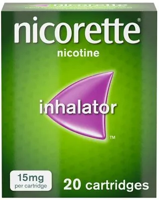 £34.99 • Buy Nicorette Inhalator 15mg,  20 Cartridges - One Box New Sealed 