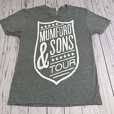 Mumford And Sons Shield Concert Tour T Shirt Size Small Double Sided City List • $14.95