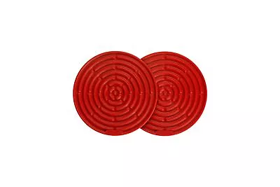 Le Creuset Silicone Pot Holder Mini 2 Pcs Mittens Cherry Red Heat Cold Resistant • £54.61